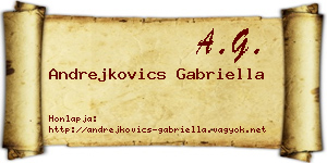 Andrejkovics Gabriella névjegykártya