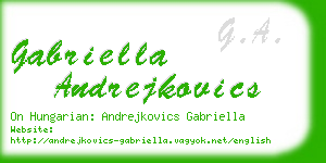 gabriella andrejkovics business card